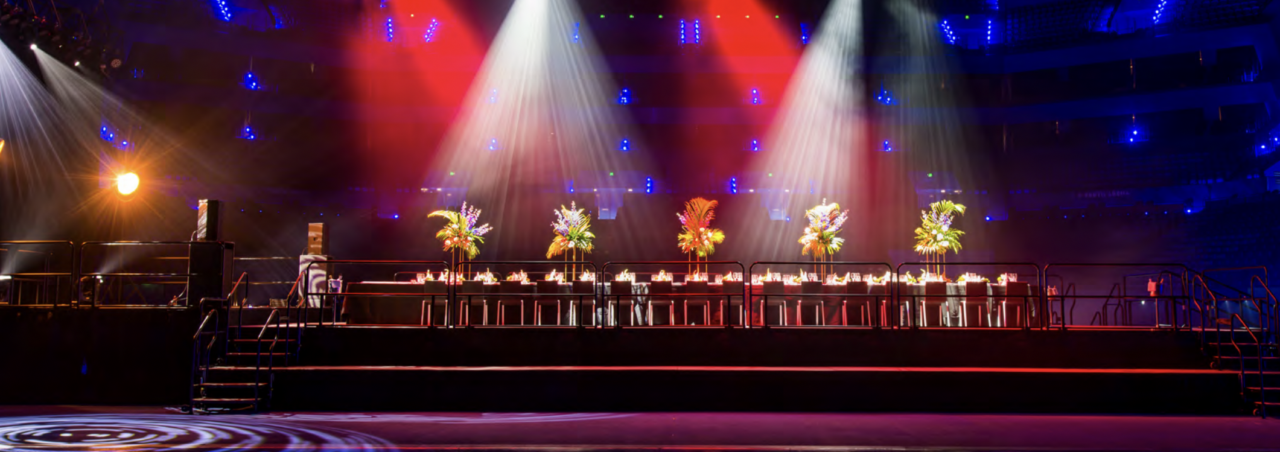 Main Arena Banquet table