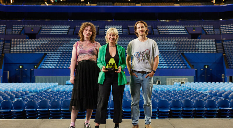 The winners of the 2023 Limelight fund standing on stage at RAC Arena