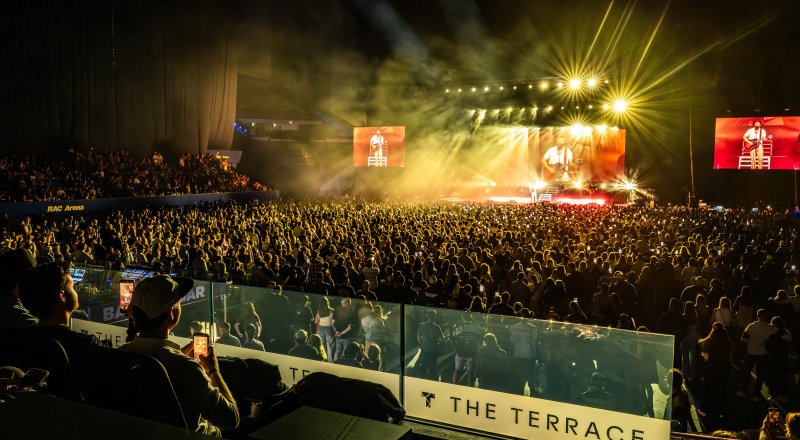 View from The Terrace looking at the stage during a concert